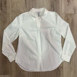 SPANX Classic White Collared Shirt